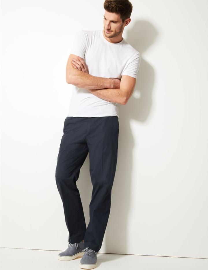 Marks & Spencer Super Light Weight Chinos Navy