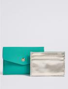 Marks & Spencer Faux Leather Coin Purse Teal