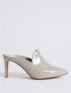 Marks & Spencer Extra Wide Fit Stiletto Heel Mule Shoes Grey