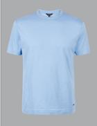 Marks & Spencer Supima&reg; Cotton Crew Neck T-shirt Light Blue