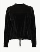 Marks & Spencer Round Neck Long Sleeve Sweatshirt Black Mix