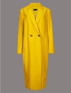 Marks & Spencer Linen Rich Longline Duster Coat Yellow
