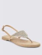 Marks & Spencer Buckle Chain Mail Sandals Natural