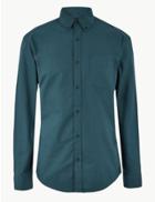 Marks & Spencer Pure Cotton Oxford Shirt With Pocket Marine