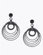Marks & Spencer Spinning Circle Drop Earrings Black Mix