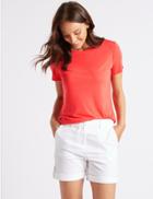 Marks & Spencer Relaxed Crew Neck T-shirt Flame