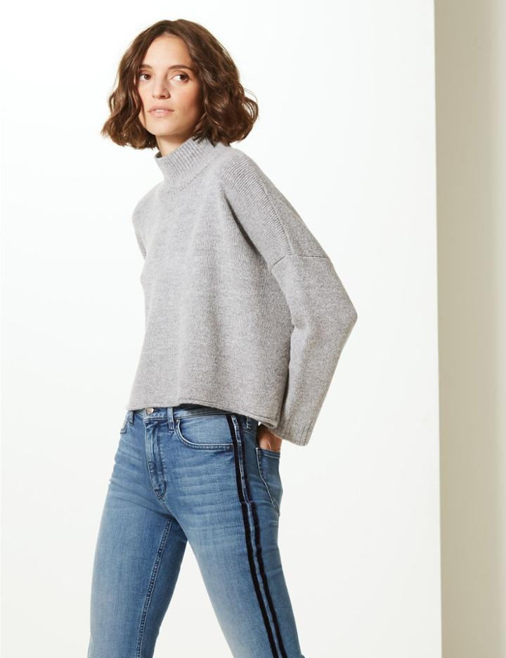 Marks & Spencer Funnel Neck Jumper Charcoal