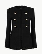Marks & Spencer Longline Tweed Blazer Black