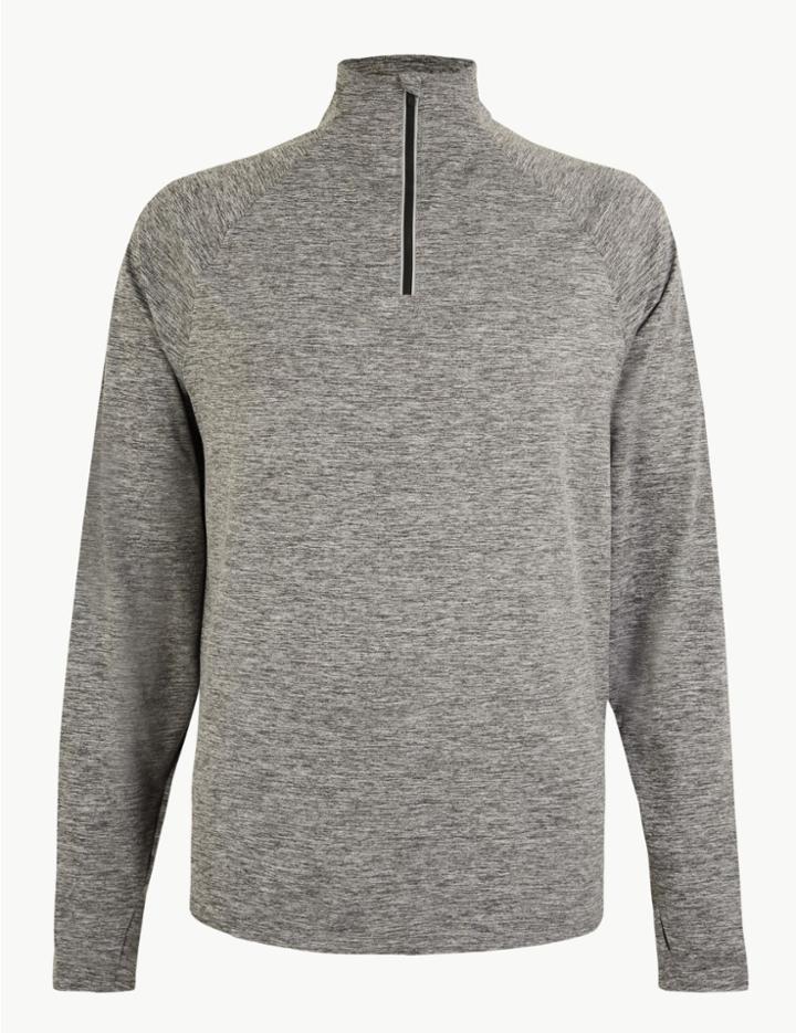 Marks & Spencer Active Moisture Wicking Sweatshirt Charcoal Mix