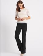Marks & Spencer 4 Way Stretch Slim Bootcut Trousers Black