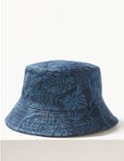 Marks & Spencer Pure Cotton Bucket Hat Navy Mix
