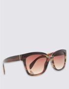 Marks & Spencer Angular Cat Eye Sunglasses Brown Mix