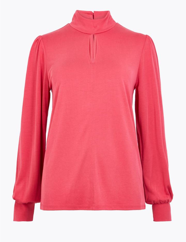 Marks & Spencer Keyhole Long Sleeve Top Rowan