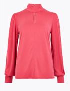 Marks & Spencer Keyhole Long Sleeve Top Rowan