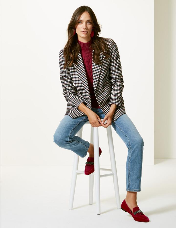 Marks & Spencer Low Rise Slim Jeans Light Indigo