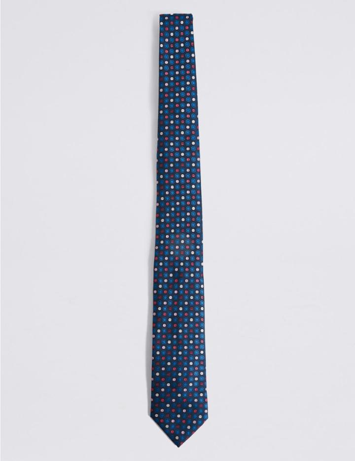 Marks & Spencer Multi Spotted Tie Navy