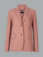 Marks & Spencer Oversized Single Breasted Blazer Dusky Pink