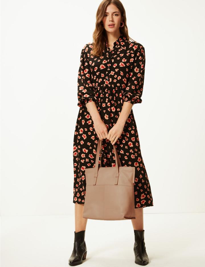 Marks & Spencer Leather Tote Bag Nude