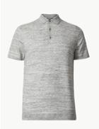 Marks & Spencer Cotton Rich Knitted Polo Light Grey