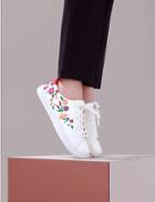 Marks & Spencer Floral Embroidered Trainer White Mix