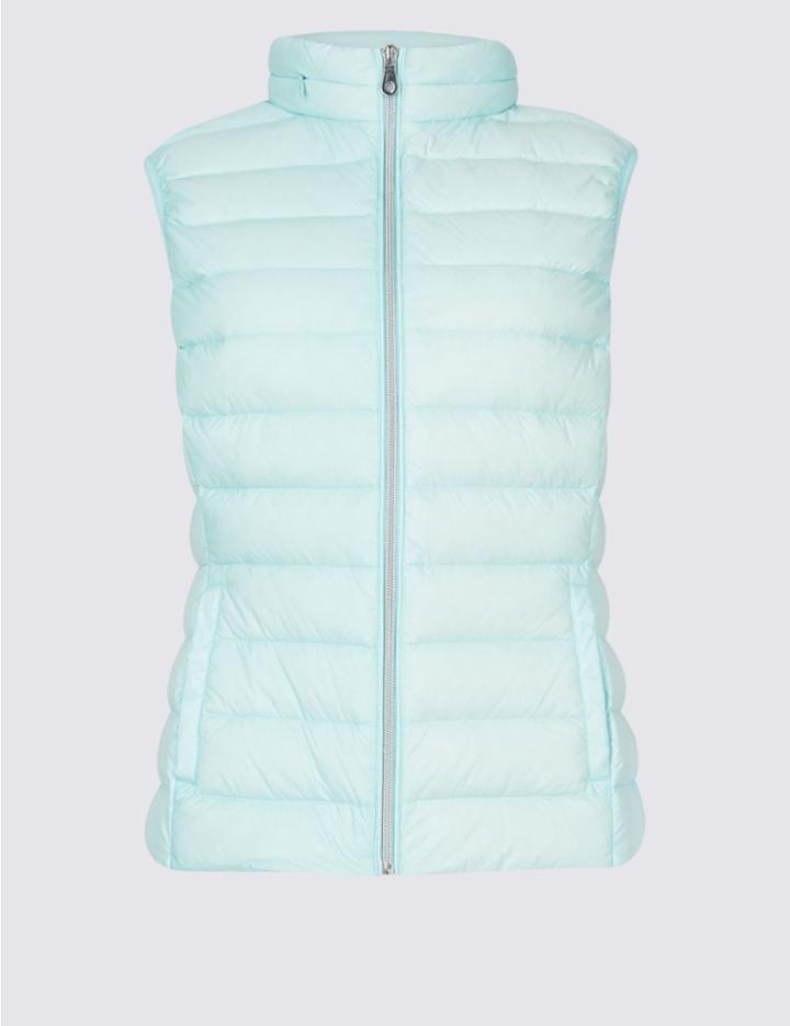 Marks & Spencer Down & Feather Gilet With Stormwear&trade; Sky Blue