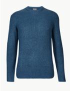 Marks & Spencer Supersoft Ribbed Jumper Denim