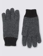 Marks & Spencer Thinsulate&trade; Knitted Gloves Black Mix
