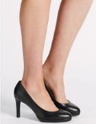 Marks & Spencer Wide Fit Stiletto Platform Court Shoes Black
