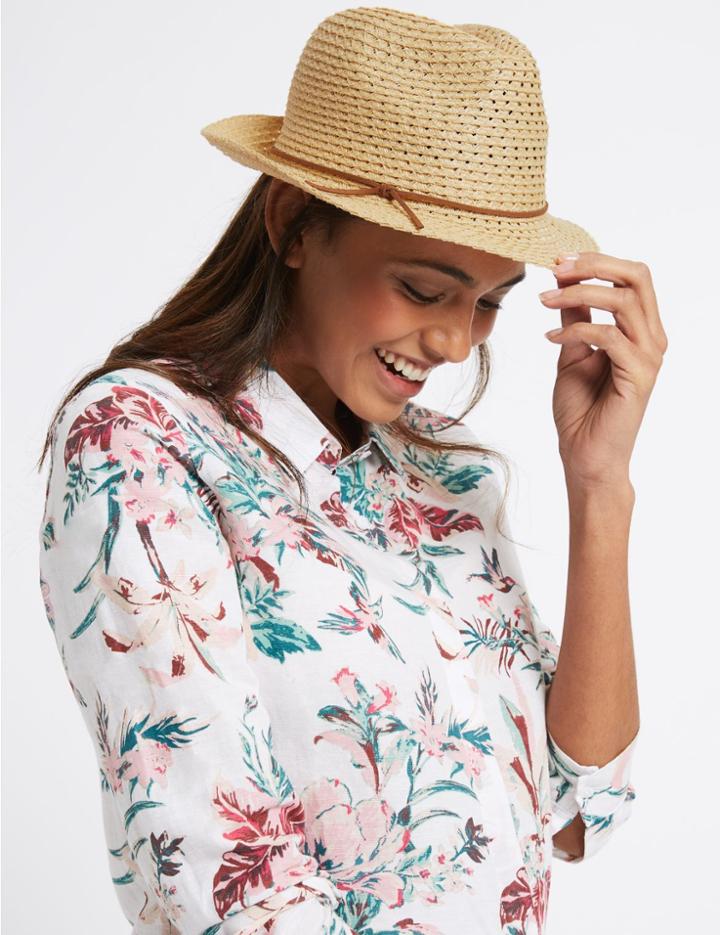Marks & Spencer Trilby Hat Natural Mix