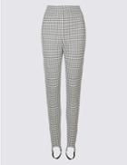 Marks & Spencer Gingham Ski Skinny Leg Trousers Black Mix