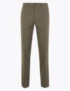 Marks & Spencer Tailored Fit Stretch Trousers Neutral