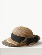 Marks & Spencer Contrast Up Brim Sun Hat Black Mix