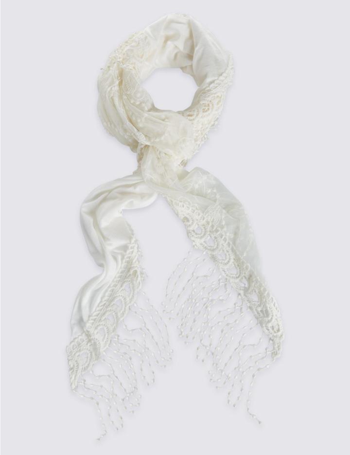 Marks & Spencer Butterfly Bellini Scarf Cream