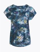 Marks & Spencer Quick Dry Burnout Print Sport Top Midnight Mix