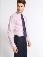 Marks & Spencer Pure Cotton Regular Fit Oxford Shirt Pink