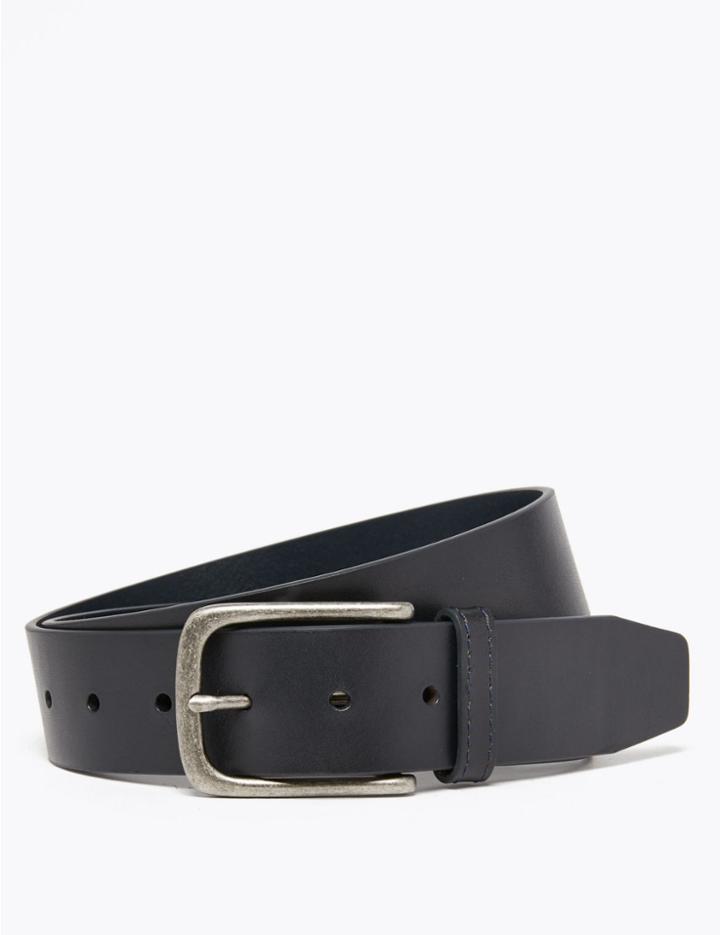 Marks & Spencer Italian Leather Casual Belt Navy