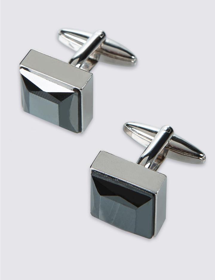 Marks & Spencer Hem Chunky Cufflinks Grey
