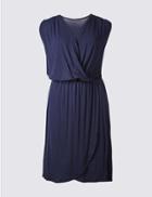 Marks & Spencer Sleeveless Wrap Over Beach Dress Midnight