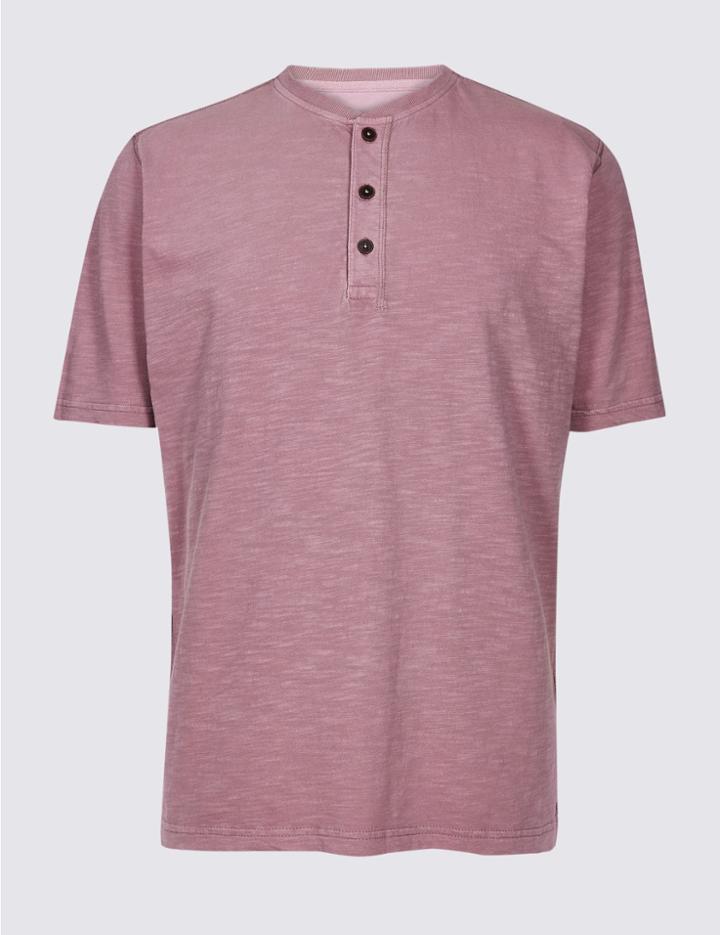Marks & Spencer Pure Cotton Textured Top Pink