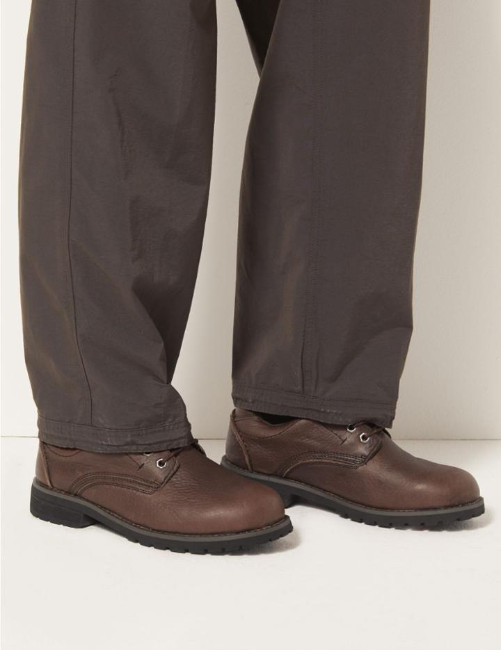 Marks & Spencer Leather Waterproof Shoes Brown