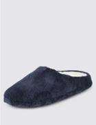 Marks & Spencer Micro Towelling Mule Slippers Navy