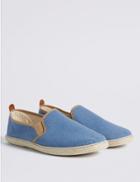 Marks & Spencer Canvas Espadrille Shoes Dusty Blue