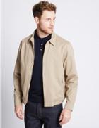 Marks & Spencer Pure Cotton Bomber Jacket With Stormwear&trade; Stone