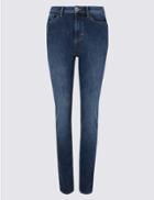 Marks & Spencer Bi-stretch Slim Leg Roma Rise Jeans Medium Blue