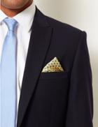 Marks & Spencer Pure Silk Turtle Pocket Square Yellow Mix