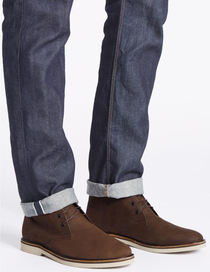 Marks & Spencer Lace-up Chukka Boots Brown