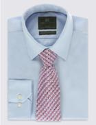 Marks & Spencer Pure Silk Zigzag Print Tie Mauve Mix