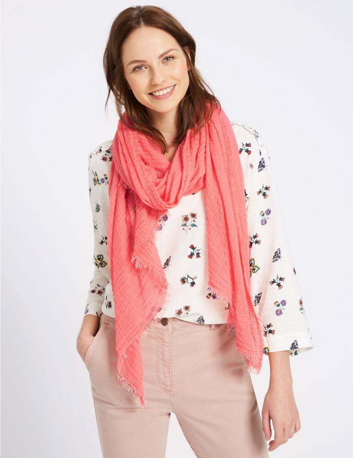 Marks & Spencer Crinkle Scarf Watermelon