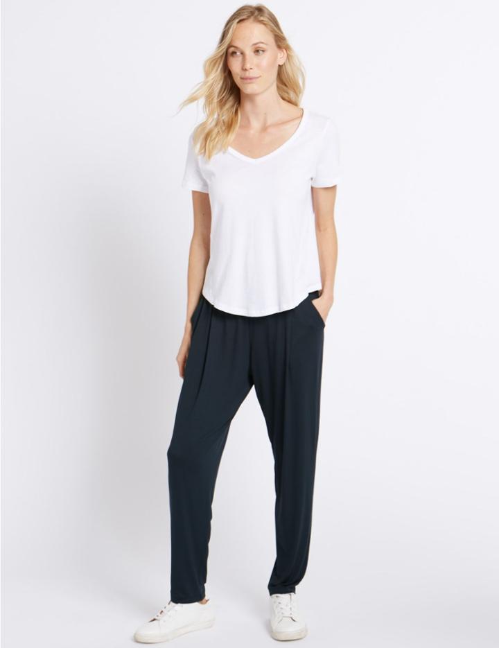 Marks & Spencer Tapered Leg Joggers Navy