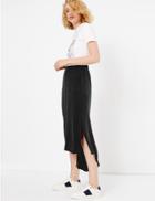 Marks & Spencer Asymmetric Maxi Skirt Black